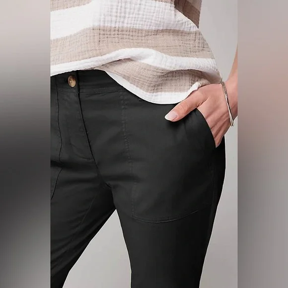 J.Jill Women’s Navy Pima Stretch Straight Chino—10 - Picture 4 of 9